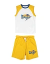 Bikkembergs Toddler Boy Co-ord White Size 4 Cotton, Elastane In Yellow