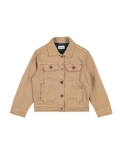 Bikkembergs Babies'  Toddler Boy Denim Outerwear Khaki Size 5 Cotton, Elastane In Beige