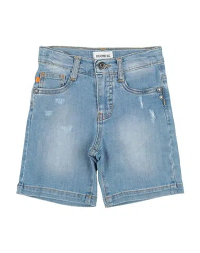 Bikkembergs Babies'  Toddler Boy Denim Shorts Blue Size 4 Cotton, Elastane