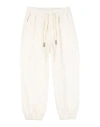 Bikkembergs Toddler Boy Pants Ivory Size 5 Cotton, Elastane