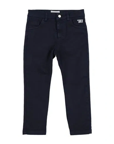 Bikkembergs Babies'  Toddler Boy Pants Midnight Blue Size 4 Cotton, Elastic Fibres