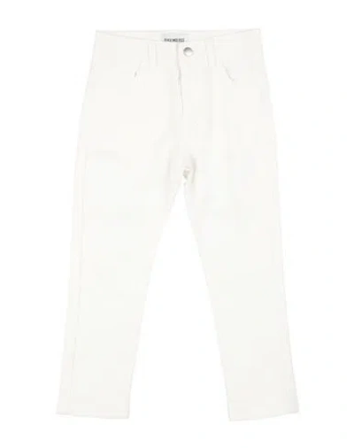 Bikkembergs Babies'  Toddler Boy Pants White Size 3 Cotton, Elastic Fibres