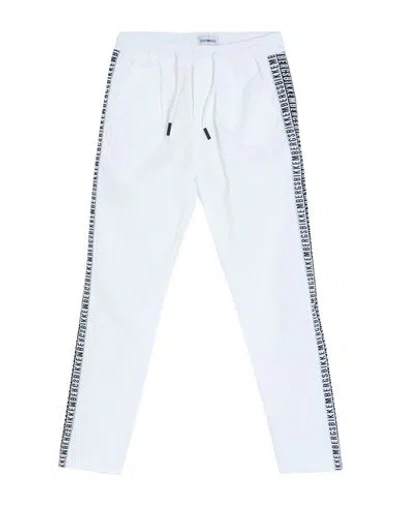 Bikkembergs Babies'  Toddler Boy Pants White Size 4 Cotton, Elastane