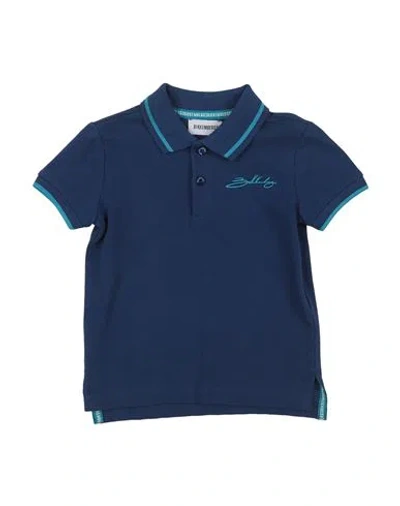 Bikkembergs Babies'  Toddler Boy Polo Shirt Blue Size 5 Cotton