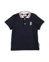 Bikkembergs Toddler Boy Polo Shirt Midnight Blue Size 4 Cotton In Blue