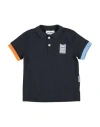 Bikkembergs Toddler Boy Polo Shirt Midnight Blue Size 4 Cotton, Elastane In Black