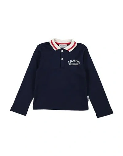 Bikkembergs Babies'  Toddler Boy Polo Shirt Navy Size 4 Cotton, Elastane In Blue