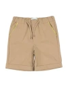 Bikkembergs Babies'  Toddler Boy Shorts & Bermuda Shorts Khaki Size 4 Cotton, Elastic Fibres In Beige