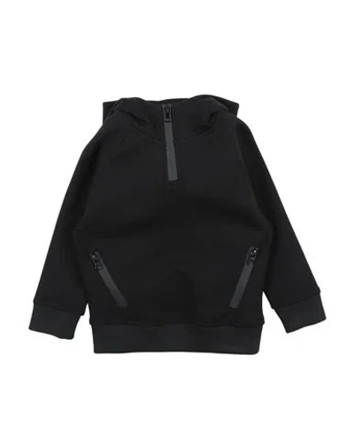 Bikkembergs Babies'  Toddler Boy Sweatshirt Black Size 4 Polyester, Cotton, Lycra
