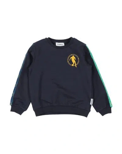Bikkembergs Babies'  Toddler Boy Sweatshirt Midnight Blue Size 4 Cotton, Elastane