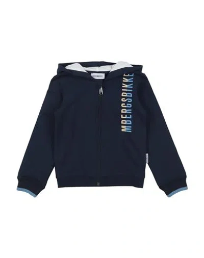 Bikkembergs Babies'  Toddler Boy Sweatshirt Navy Size 4 Cotton, Elastane In Blue