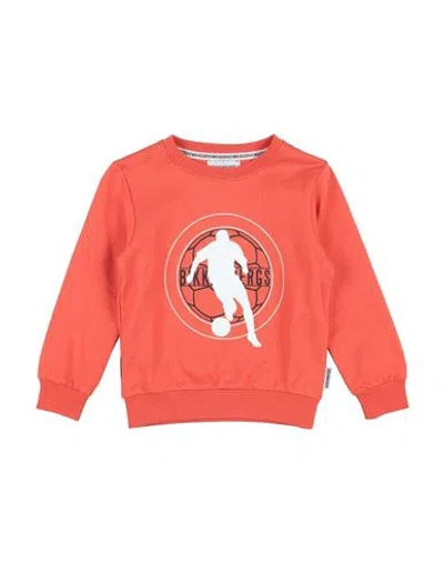 Bikkembergs Babies'  Toddler Boy Sweatshirt Orange Size 5 Cotton