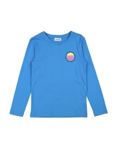 Bikkembergs Babies'  Toddler Boy T-shirt Azure Size 5 Cotton In Blue