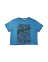 Bikkembergs Toddler Boy T-shirt Azure Size 5 Cotton, Lycra In Blue