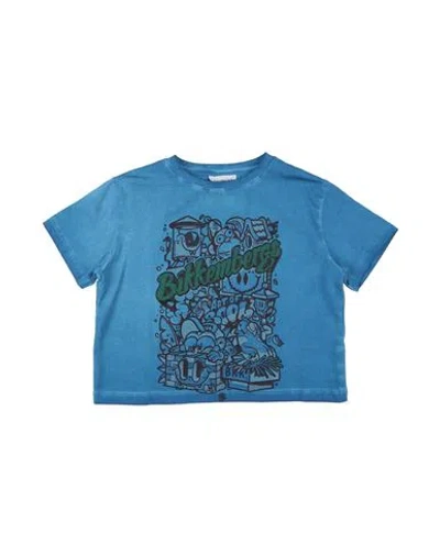 Bikkembergs Babies'  Toddler Boy T-shirt Azure Size 5 Cotton, Lycra In Blue