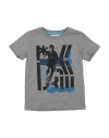 Bikkembergs Toddler Boy T-shirt Grey Size 4 Cotton In Grey