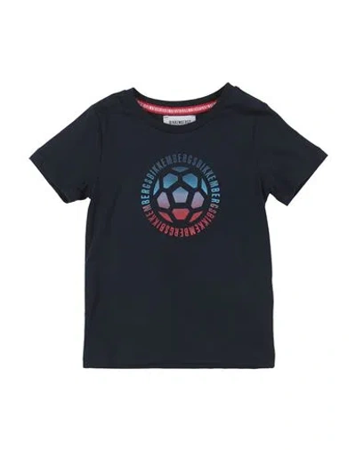 Bikkembergs Babies'  Toddler Boy T-shirt Midnight Blue Size 5 Cotton