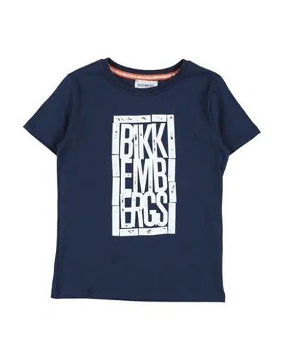 Bikkembergs Babies'  Toddler Boy T-shirt Navy Blue Size 5 Cotton