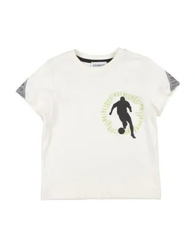 Bikkembergs Babies'  Toddler Boy T-shirt Off White Size 5 Cotton In Multi