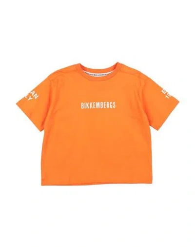 Bikkembergs Babies'  Toddler Boy T-shirt Orange Size 5 Cotton