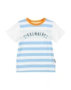 Bikkembergs Toddler Boy T-shirt Sky Blue Size 3 Cotton In Multi