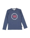 Bikkembergs Toddler Boy T-shirt Slate Blue Size 4 Cotton In Blue