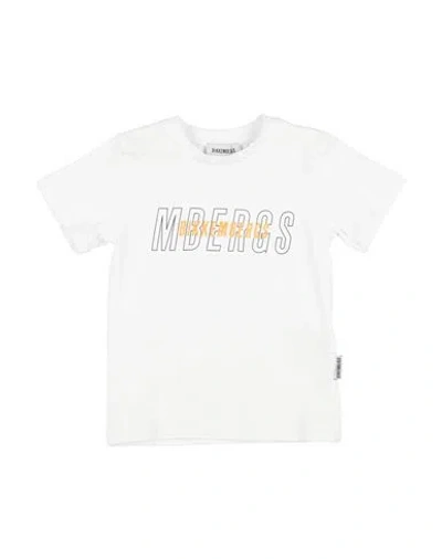 BIKKEMBERGS BIKKEMBERGS TODDLER BOY T-SHIRT WHITE SIZE 4 COTTON