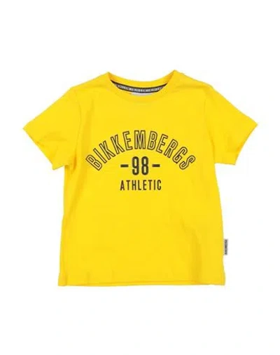 Bikkembergs Babies'  Toddler Boy T-shirt Yellow Size 4 Cotton