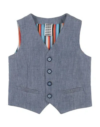 Bikkembergs Babies'  Toddler Boy Tailored Vest Blue Size 5 Cotton