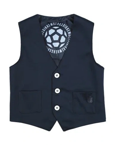 Bikkembergs Babies'  Toddler Boy Tailored Vest Midnight Blue Size 3 Cotton, Elastane