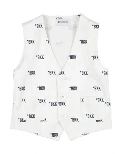 Bikkembergs Babies'  Toddler Boy Tailored Vest Off White Size 3 Cotton, Elastane In Multi