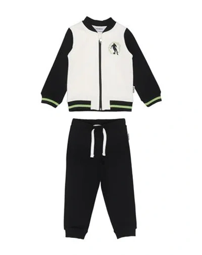 Bikkembergs Babies'  Toddler Boy Tracksuit Ivory Size 4 Cotton, Elastane In Black