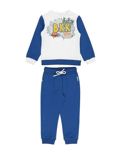 Bikkembergs Babies'  Toddler Boy Tracksuit White Size 4 Cotton, Elastane In Blue