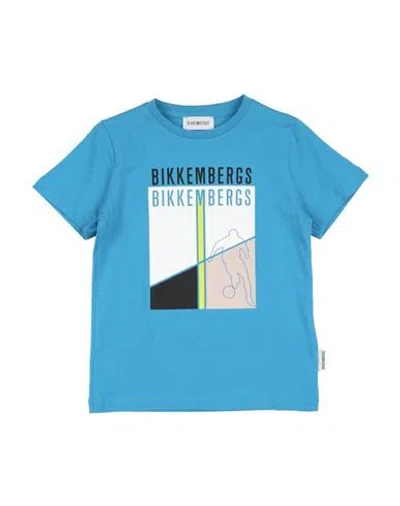 Bikkembergs Babies'  Toddler Boy T-shirt Azure Size 5 Cotton In Blue