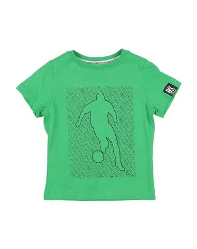 Bikkembergs Babies'  Toddler Boy T-shirt Green Size 5 Cotton