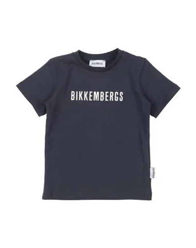 Bikkembergs Babies'  Toddler Boy T-shirt Midnight Blue Size 3 Cotton In Gray