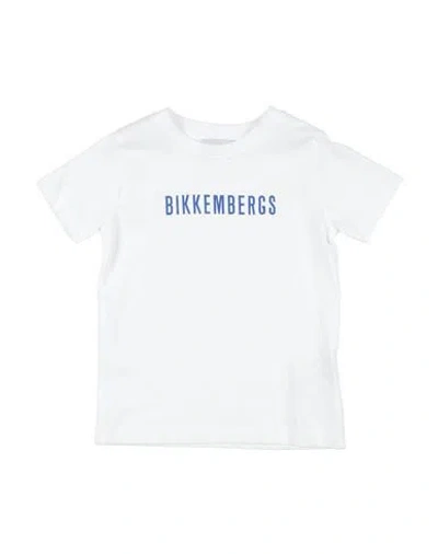 Bikkembergs Babies'  Toddler Boy T-shirt White Size 5 Cotton In Burgundy
