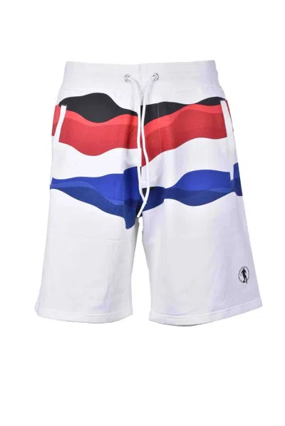 Bikkembergs White Sweatshirt Shorts In Multi