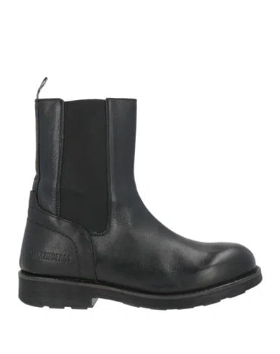 Bikkembergs Woman Ankle Boots Black Size 10 Leather