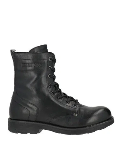 Bikkembergs Woman Ankle Boots Black Size 9 Leather