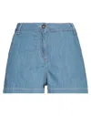 Bikkembergs Denim Shorts In Blue