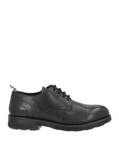 Bikkembergs Woman Lace-up Shoes Black Size 8 Leather In Multi
