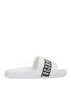 Bikkembergs Woman Sandals White Size 10 Textile Fibers In White