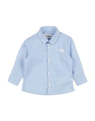 Bikkembergs Babies'  Newborn Girl Shirt Light Blue Size 0 Cotton, Polyamide, Elastic Fibres