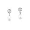 Biko Women's Alouet Pearl Studs - Silver In Silver