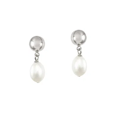 Biko Women's Alouet Pearl Studs - Silver