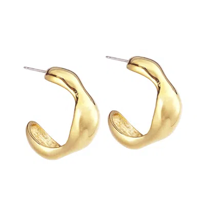 Biko Women's Contour Hoops - Gold