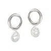 Biko Women's Cora Pearl Studs - Silver In Silver