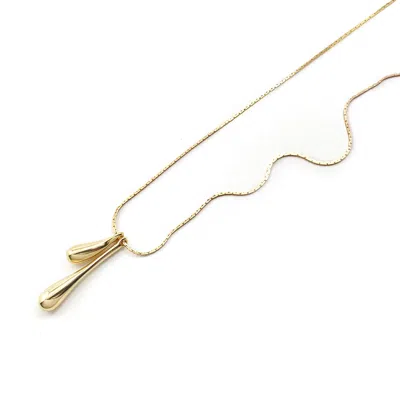 Biko Women's Droplet Pendant - Double - Gold