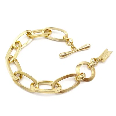 Biko Women's Essential Chainlink Bracelet - Gold In Pattern